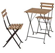 Zestaw mebli ogrodowych na balkon taras składane stół + 2 krzesła TARNO