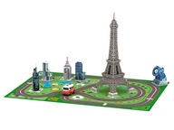 Puzzle Eiffelova veža 3D podložka autíčko skladačka sada