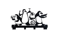Nástenný vešiak pre deti Tučniaky oblečenie batoh