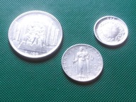 SAN MARINO WATYKAN - Zestaw 3 monet 1953 1976 1977 1 5 100 Lire w55