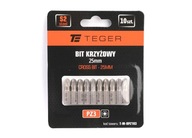 Krížový bit PZ 25 mmPZ3 SADA 10 KS TEGER