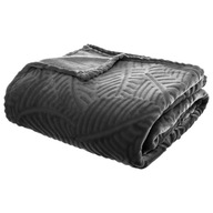 Mäkká deka prehoz na posteľ šedá 220x240 cm