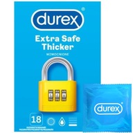 Prezerwatywy Durex EXTRA SAFE pogrubione nawilżane bezpieczne 18 szt.