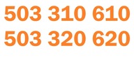 ZŁOTE NUMERY ORANGE 503 310 610 + 503 320 620