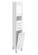 Kúpeľňový stĺpik kôš SW4 50cm biely mat mdf lakovaný