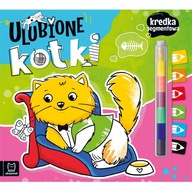 ULUBIONE KOTKI kolorowa KSIĄŻECZKA EDUKACYJNA z kredką 240x220 mm AKSJOMAT