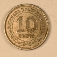 Malaje 10 centów 1948