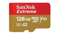 KARTA PAMIĘCI SANDISK EXTREME MICROSDXC 128 GB 190/90MB/S UHS-I Z ADAPTEREM
