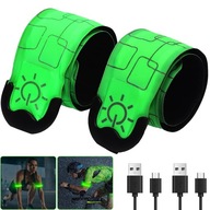 СВІТЛОВІДБИВАЮЧИЙ СВІТЛОДІОДНИЙ БРАСЛЕТ ВОДОНЕПРОНИКНИЙ ДЛЯ БІГУ НА ВЕЛОСИПЕДІ 2 ШТ