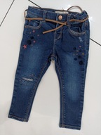 Spodnie dla dziewczynki ZARA jeansowe 86 12-18mcy