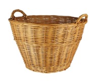 Proutěný KOŠ NA DŘEVO HOSPODÁŘSKÉ LISTY 45 cm