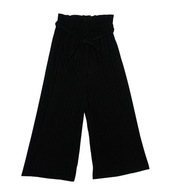 Spodnie szerokie plisowane czarne MODA 98/104