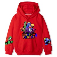 Rainbow Friends Dziecięca Bluza z Kapturem Kangurka Gruba Ciepła Bawełna