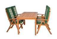 Súprava záhradného nábytku komplet so stoličkami 4 os nábytok z eukalyptového dreva