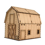 1/72 Miniatúrny drevený dom Demontáž modelu sýpky Architektúra stodola A