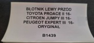 fender left front TOYOTA PROACE II JUMPY III EXPERT III 16- original