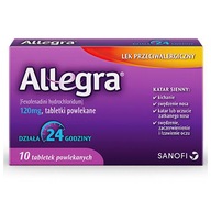 ALLEGRA 120 mg - 10 tabletek Lek na alergię
