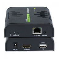 Techly 028214 KVM Extender HDMI+USB po skrętce Cat