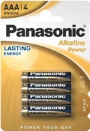 Alkalická batéria Panasonic AAA (R3) 4 ks