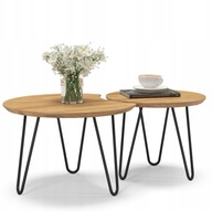 Kávový stôl Kalmar 3 - Dubové drevo Lavička