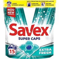 Savex Super Caps Univerzálne kapsule na pranie Extra Fresh 15 ks