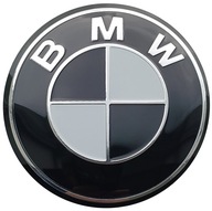 BMW emblém známka logo chróm čierna obloha 65mm