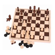 BigJigs BJ789 Drevený šach a Warcaby