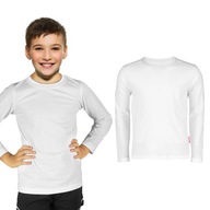 Tričko s dlhým rukávom detské biele pod košeľu šaty alba PL 104