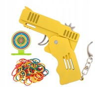 Fidget pistolet brelok na gumki zabawka żółty