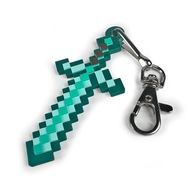 Brelok do kluczy dla dzieci Zawieszka w stylu Minecraft miecz na prezent 3D