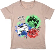 T-SHIRT KOSZULKA BLUZKA CHŁOPIĘCA GAMER PLAYER 104 R37