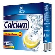 Calcium vo fólii s citrónovou príchuťou 12 tabliet