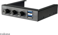 czarny panel sterujący z USB 3.0 (AKFC06U3BK)