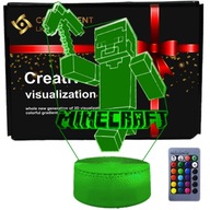 3D nočné svetlo led usb + diaľkové ovládanie MINECRAFT GRA