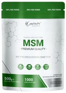 Wish MSM 500 mg Organická síra v prášku 500g VEGE Koža Cera Akné