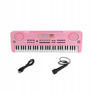 Organy Keyboard mikrofon pianino 61 klawiszy