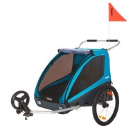 THULE Przyczepka rowerowa dla dzieci Coaster XT dla 1 lub 2 dzieci Blue