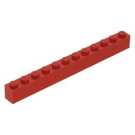 LEGO KLOCEK 6112 BRICK 1x12 CZERWONY