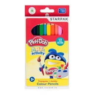 Kredki ołówkowe 12 kolorów Jumbo trójkątne Play-Doh STARPAK 453911