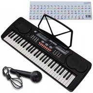 Keyboard do nauki gry Organy NAKLEJKI NUTY na klawisze Pianino MK-632