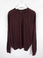 New Look Men cienki sweter akryl burgund / M