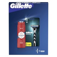 GILLETTE Mach 3 + OLD SPICE gél Whitewater 250 ml pánska darčeková sada