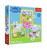 Trefl Puzzle 3 w 1 Świnka Peppa Wesoły Dzień