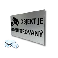 Piktogram Tabuľka „OBJEKT JE MONITOROVANÝ“ trvalá UV tlač 20x10 cm