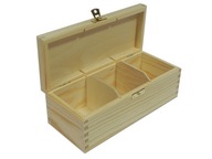 Pudełko Drewniane Na Herbaty 3 Ozdobne Dekoracyjne