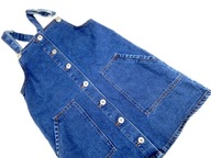 SUKIENKA JEANSOWA OGRODNICZKA DENIM 140