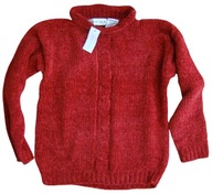 Sweter sweterek dziewczynka akrylowy półgolf roz 110/116