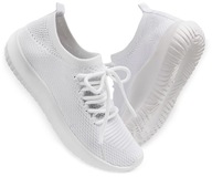 Športové sieťované topánky ľahké biele adidas priedušné zasúvacie 30