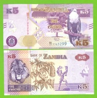 ZAMBIA 5 KWACHA 2020 P-57 UNC