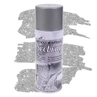 BROKAT W SPRAYU SREBRNY DEKORACYJNY 250 ml OZDABIANIE RĘKODZIEŁO DIY